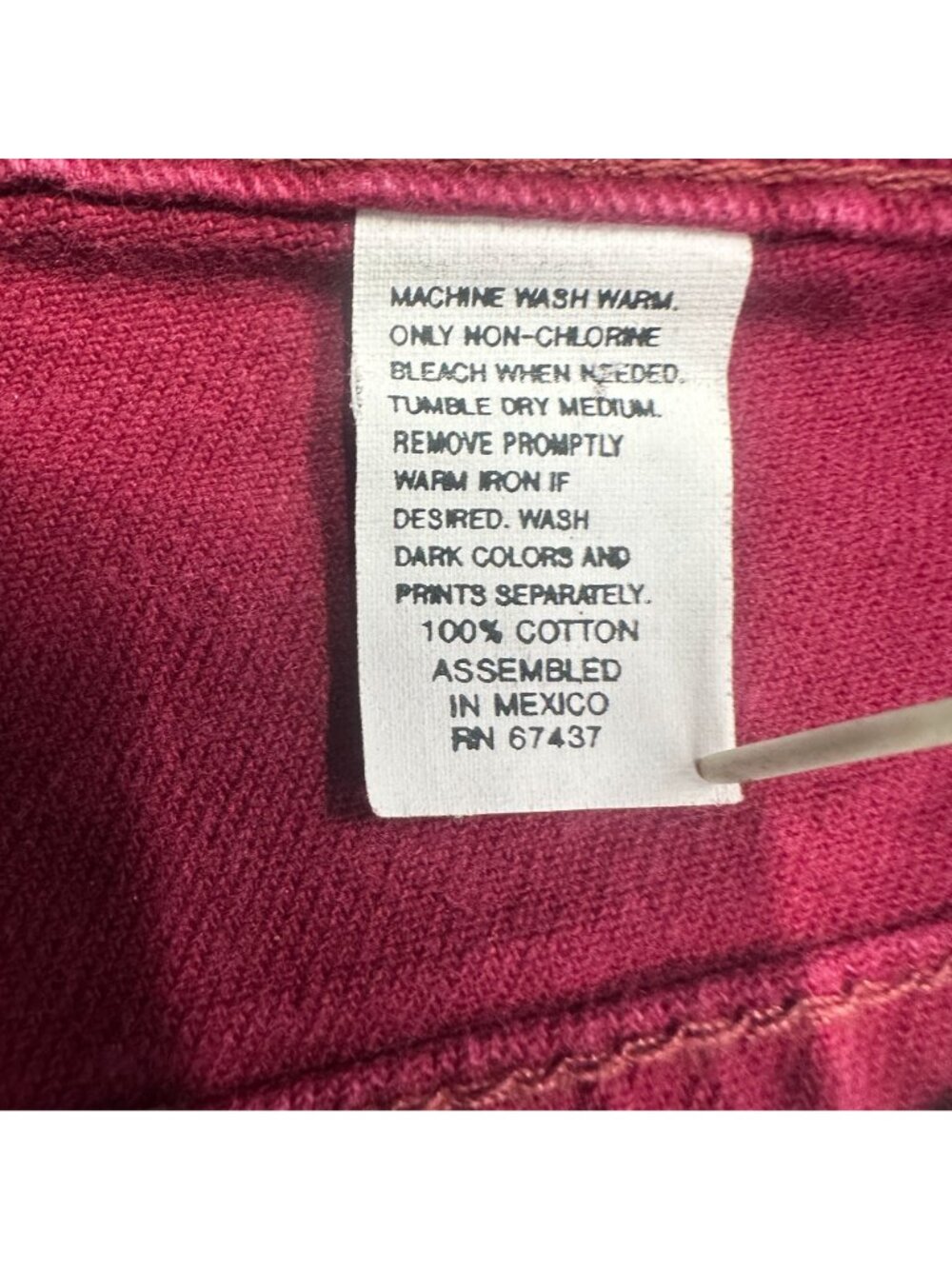 Vtg Sasson Fuchsia Burgundy Jeans 11/12 High Waist 80s Dopamine Maxamalist - Picture 11 of 16